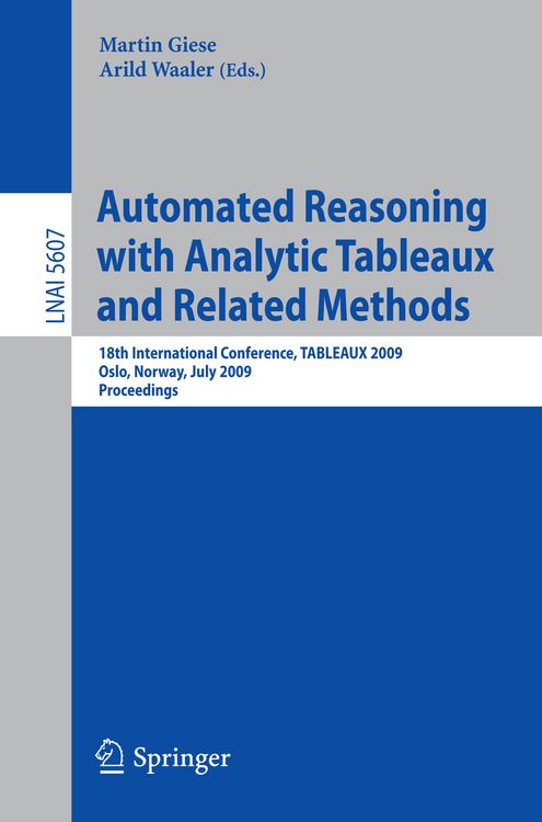 Produktbild: Automated Reasoning with Analytic Tableaux and Related Methods