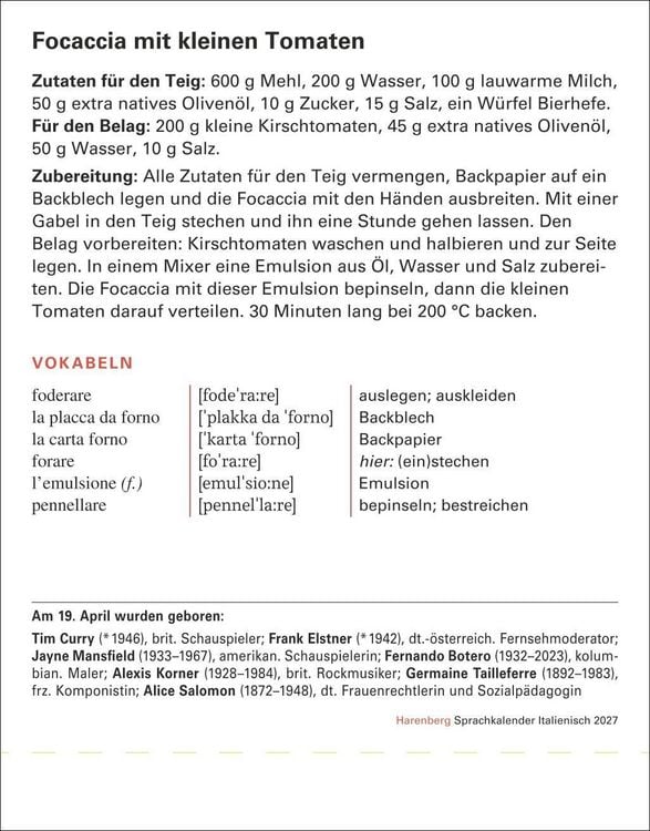Produktbild: Italienisch Sprachkalender 2027 - Italienisch lernen leicht gemacht - Tagesabrei&szlig;kalender