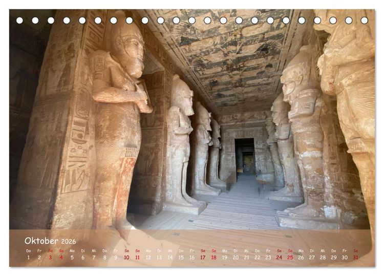 Produktbild: Zwischen Luxor und Abu Simbel - Eine Reise durch die Dynastien (Tischkalender 2026 DIN A5 quer), CALVENDO Monatskalender