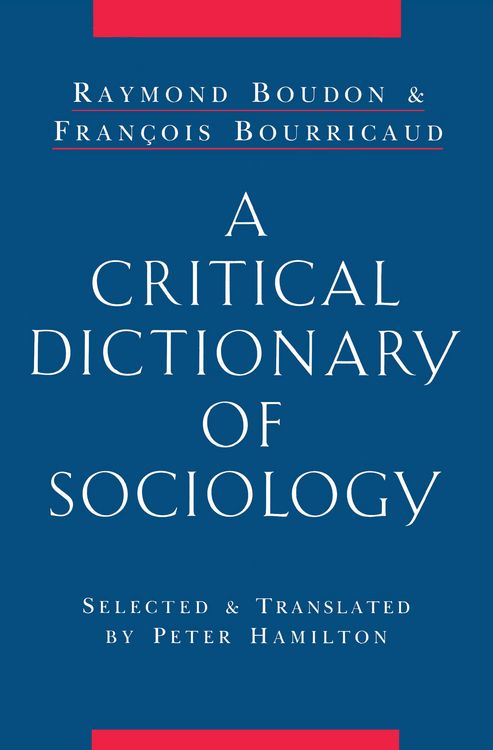 Produktbild: A Critical Dictionary of Sociology