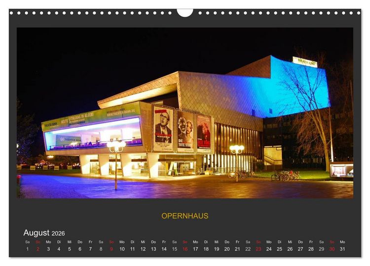 Produktbild: BONNER NACHTFARBEN (Wandkalender 2026 DIN A3 quer), CALVENDO Monatskalender