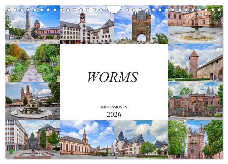 Produktbild: Worms Impressionen (Wandkalender 2026 DIN A4 quer), CALVENDO Monatskalender