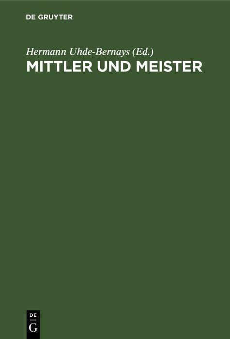 Produktbild: Mittler und Meister