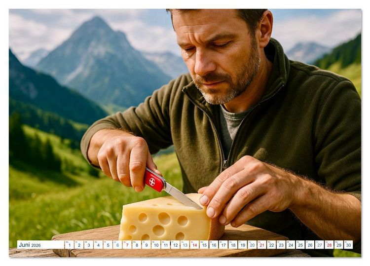 Produktbild: Typisch Schweiz (Tischkalender 2026 DIN A5 quer), CALVENDO Monatskalender