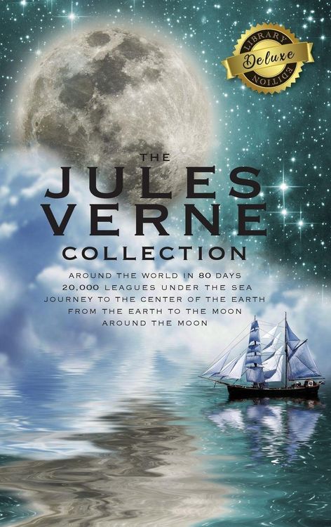 Produktbild: The Jules Verne Collection (5 Books in 1) Around the World in 80 Days, 20,000 Leagues Under the Sea, Journey to the Center of the Earth, From the Earth to the Moon, Around the Moon (Deluxe Library Edition)