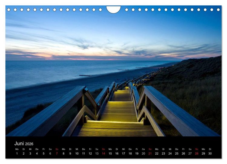 Produktbild: Sylt-Abende - Fotografien von Beate Zoellner (Wandkalender 2026 DIN A4 quer), CALVENDO Monatskalender