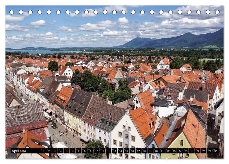 Produktbild: Das Allg&auml;u - Seine malerischen Altst&auml;dte (Tischkalender 2026 DIN A5 quer), CALVENDO Monatskalender