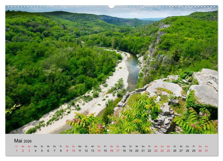 Produktbild: Bezaubernde Ard&egrave;che (hochwertiger Premium Wandkalender 2026 DIN A2 quer), Kunstdruck in Hochglanz