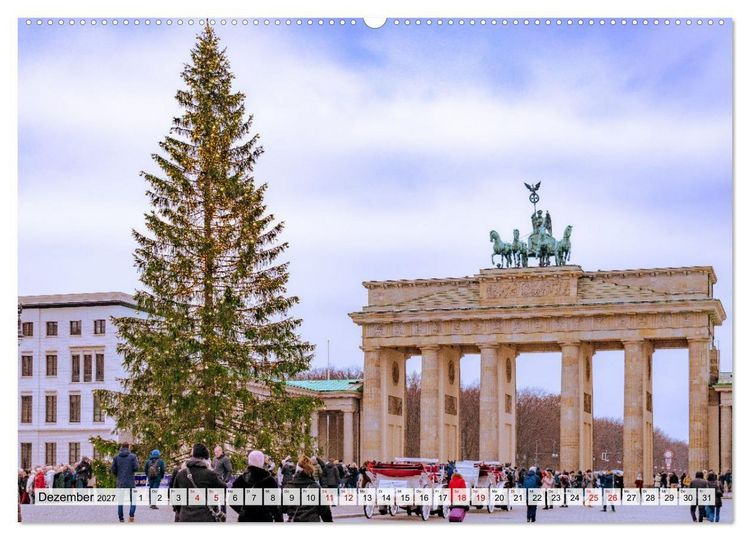 Produktbild: Berlin rund ums Jahr (Wandkalender 2027 DIN A2 quer), CALVENDO Monatskalender