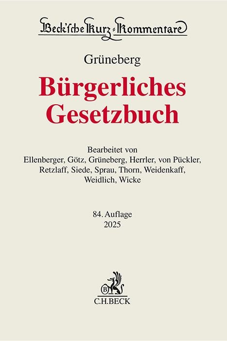 Produktbild: B&uuml;rgerliches Gesetzbuch. BGB