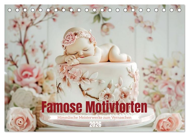Produktbild: Famose Motivtorten (Tischkalender 2026 DIN A5 quer), CALVENDO Monatskalender