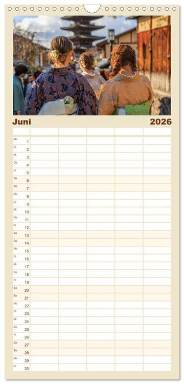 Produktbild: Familienplaner 2026 - Japan - zwischen Tradition und Moderne mit 5 Spalten (Wandkalender, 21 x 45 cm) CALVENDO