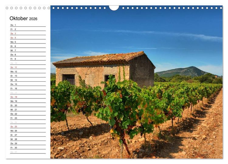 Produktbild: Languedoc-Roussillon - unter der Sonne des Midi (Wandkalender 2026 DIN A3 quer), CALVENDO Monatskalender