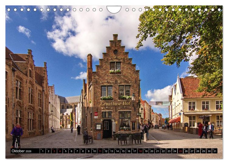 Produktbild: Stadtansichten Br&uuml;gge - das Venedig des Nordens (Wandkalender 2026 DIN A4 quer), CALVENDO Monatskalender