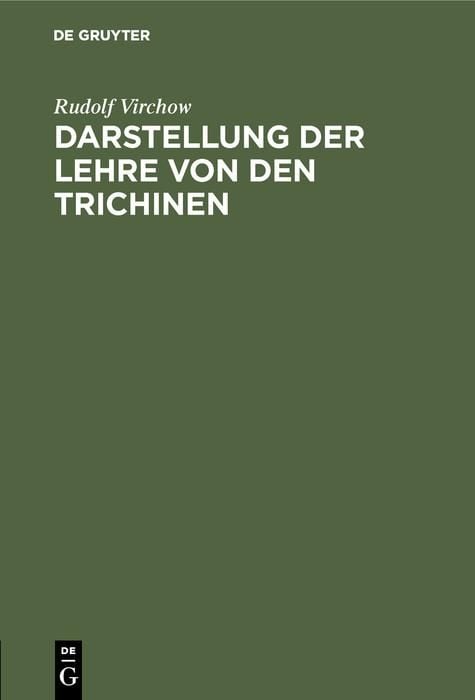 Produktbild: Darstellung der Lehre von den Trichinen