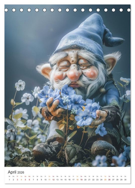 Produktbild: Zwerge und Wichtel (Tischkalender 2026 DIN A5 hoch), CALVENDO Monatskalender