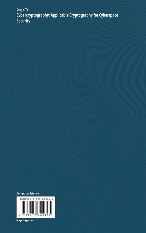 Produktbild: Cybercryptography: Applicable Cryptography for Cyberspace Security