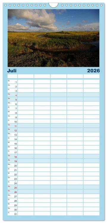 Produktbild: Familienplaner 2026 - St. Peter Ording mit 5 Spalten (Wandkalender, 21 x 45 cm) CALVENDO