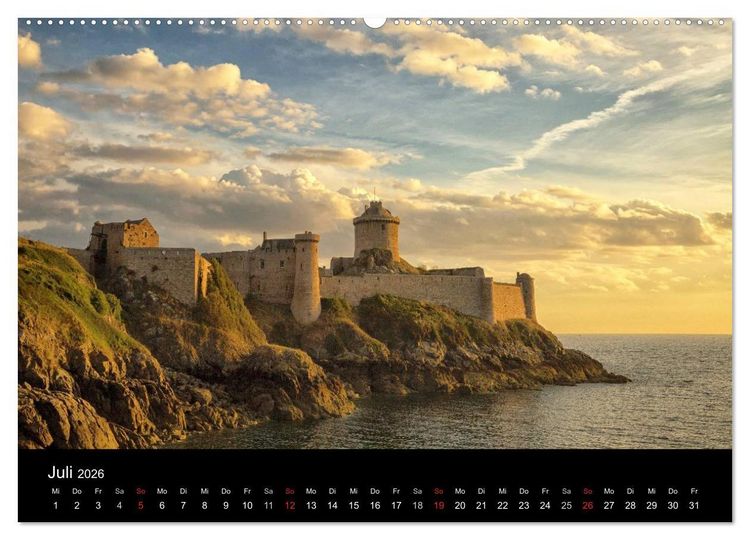 Produktbild: Bretagne entlang der K&uuml;ste (hochwertiger Premium Wandkalender 2026 DIN A2 quer), Kunstdruck in Hochglanz