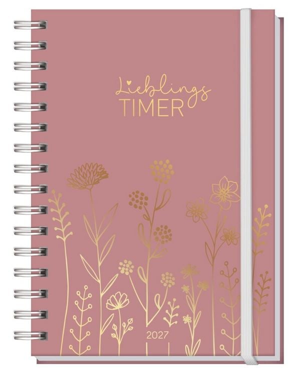 Produktbild: Lieblings-Timer 2026/2027 17 Monate [Fine Flowers Ros&eacute;] EM