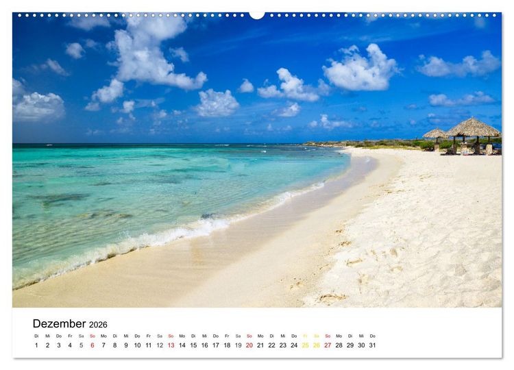 Produktbild: Traumziele Karibik (hochwertiger Premium Wandkalender 2026 DIN A2 quer), Kunstdruck in Hochglanz