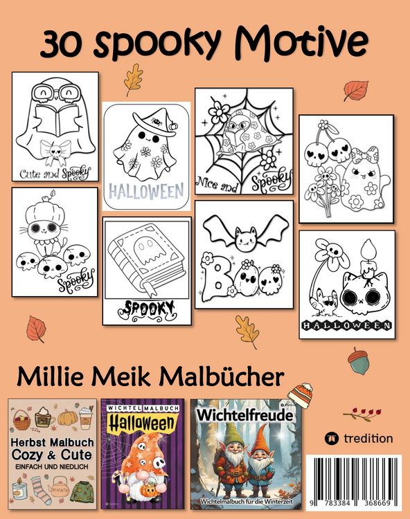 Produktbild: Halloween Malbuch f&uuml;r Erwachsene und Kinder Cute & Spooky Einfach und Niedlich