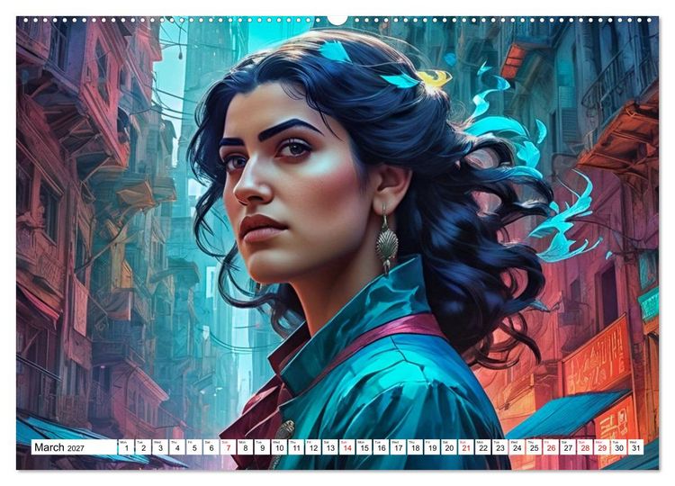 Produktbild: Dark Eyes and Deep Emotions, Adelina&rsquo;s Mysterious World (Wall Calendar 2027 DIN A2 landscape), CALVENDO 12 Month Wall Calendar