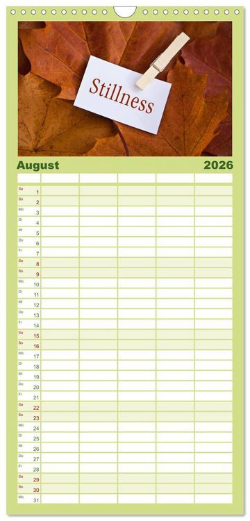 Produktbild: Familienplaner 2026 - SPIRIT OF ZEN Meditation mit 5 Spalten (Wandkalender, 21 x 45 cm) CALVENDO