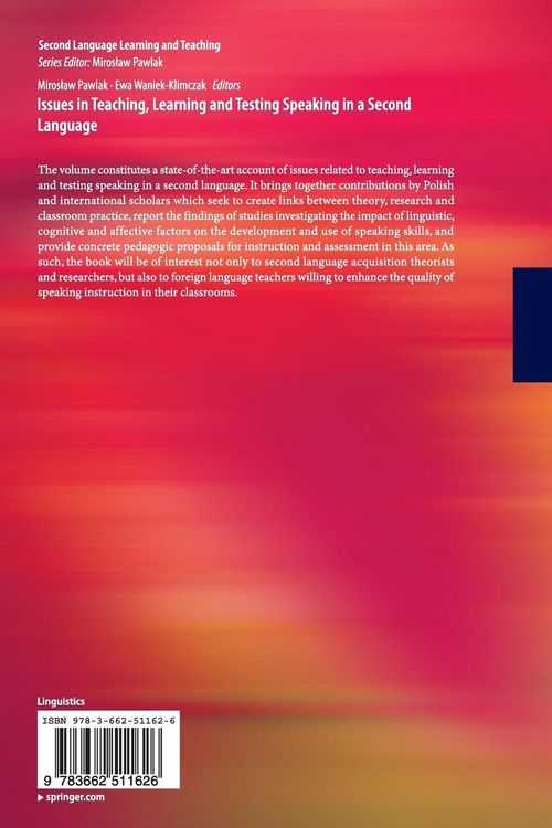 Produktbild: Issues in Teaching, Learning and Testing Speaking in a Second Language