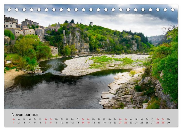 Produktbild: Bezaubernde Ard&egrave;che (Tischkalender 2026 DIN A5 quer), CALVENDO Monatskalender