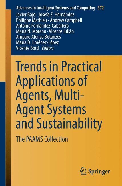 Produktbild: Trends in Practical Applications of Agents, Multi-Agent Systems and Sustainability