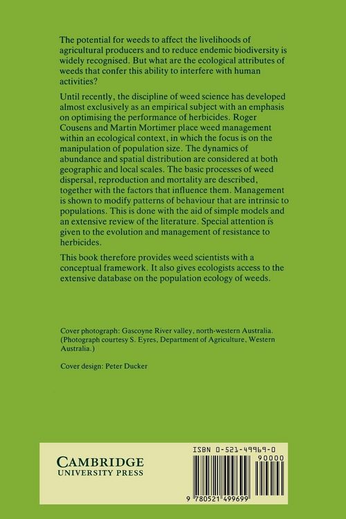 Produktbild: Dynamics of Weed Populations