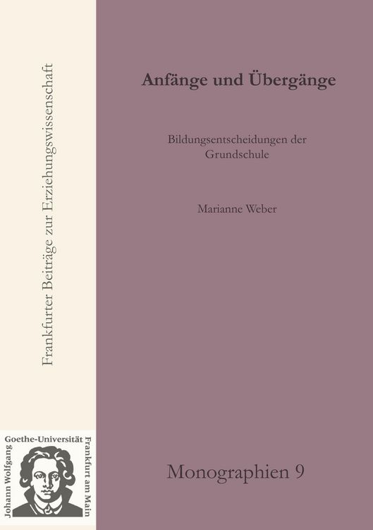 Bild vom Artikel Anfänge und Übergänge vom Autor Marianne Weber