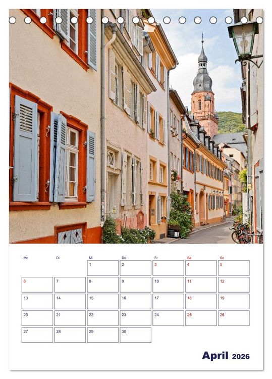 Produktbild: Heidelberg - Historische Altstadt (Tischkalender 2026 DIN A5 hoch), CALVENDO Monatskalender