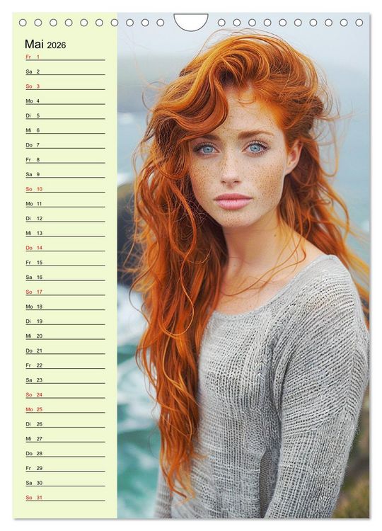 Produktbild: Rote Sch&ouml;nheiten. Nat&uuml;rliche Eleganz und wilde Anmut (Wandkalender 2026 DIN A4 hoch), CALVENDO Monatskalender