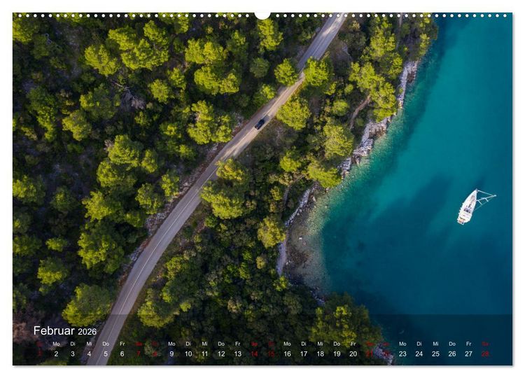 Produktbild: Segeln in Kroatien (hochwertiger Premium Wandkalender 2026 DIN A2 quer), Kunstdruck in Hochglanz