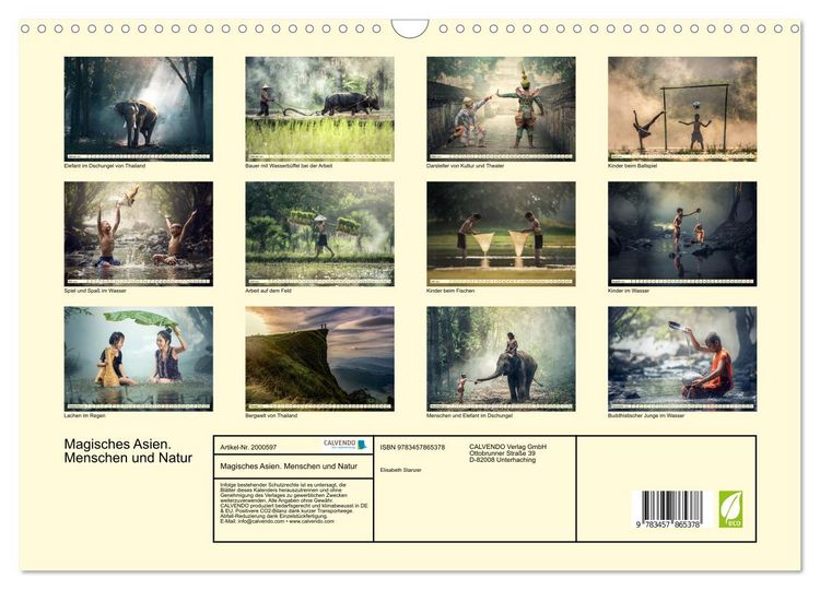 Produktbild: Magisches Asien. Menschen und Natur (Wandkalender 2026 DIN A3 quer), CALVENDO Monatskalender