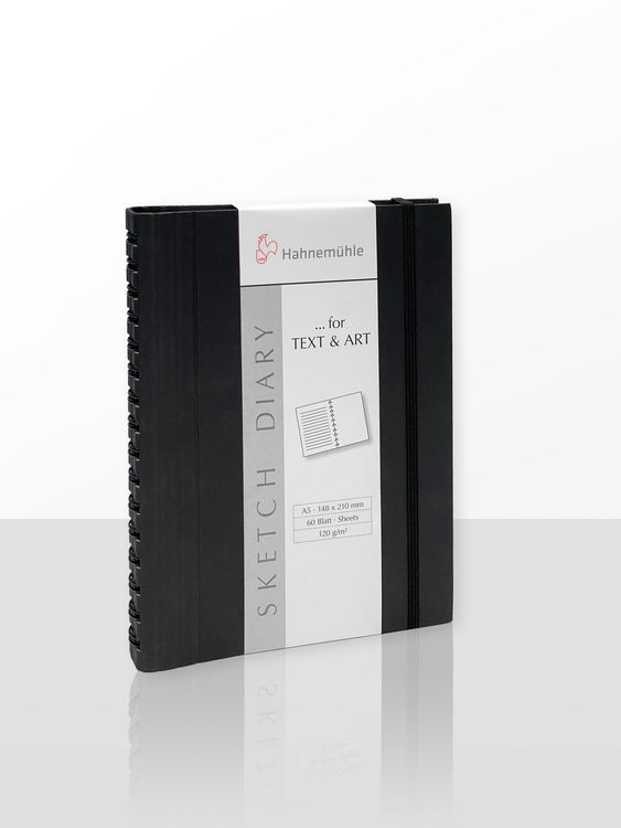 Produktbild: Hahnem&uuml;hle Papier Sketch Diary Black, DIN A 6, 120 g/m&sup2;