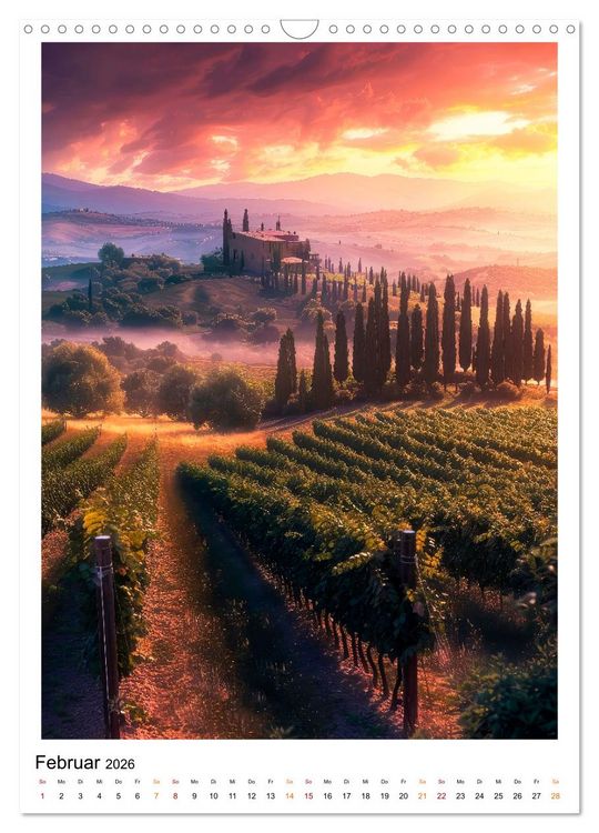 Produktbild: Toskana meine Liebe (Wandkalender 2026 DIN A3 hoch), CALVENDO Monatskalender