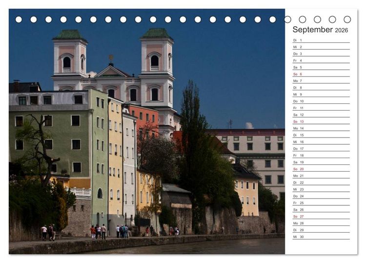 Produktbild: Pittoreskes Passau (Tischkalender 2026 DIN A5 quer), CALVENDO Monatskalender