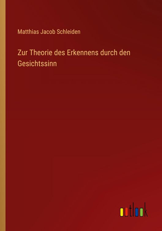 Produktbild: Zur Theorie des Erkennens durch den Gesichtssinn