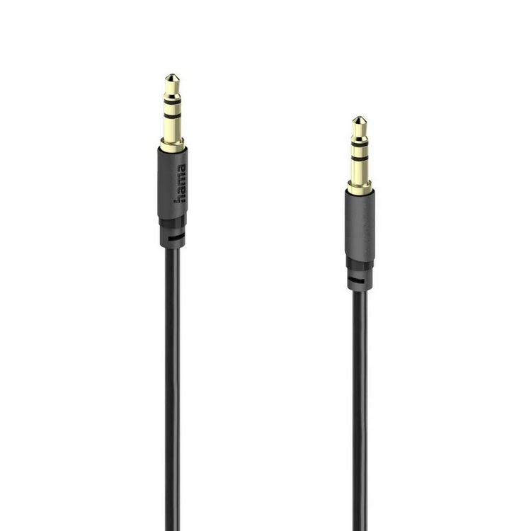 Produktbild: Hama 00202013 Klinke Audio Anschlusskabel [1x Klinkenstecker 3.5 mm - 1x Klinkenstecker 3.5 mm] 3 m Schwarz vergoldete Steckkontakte