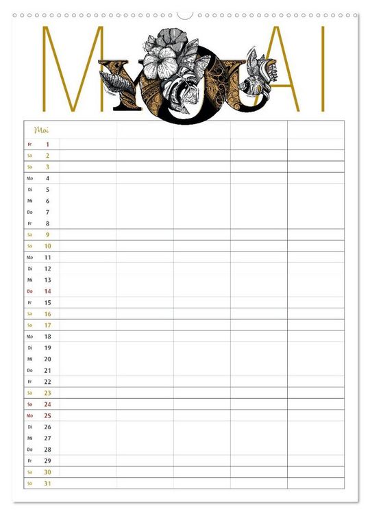 Produktbild: Fantastica Familienkalender miomanda (Wandkalender 2026 DIN A2 hoch), CALVENDO Monatskalender