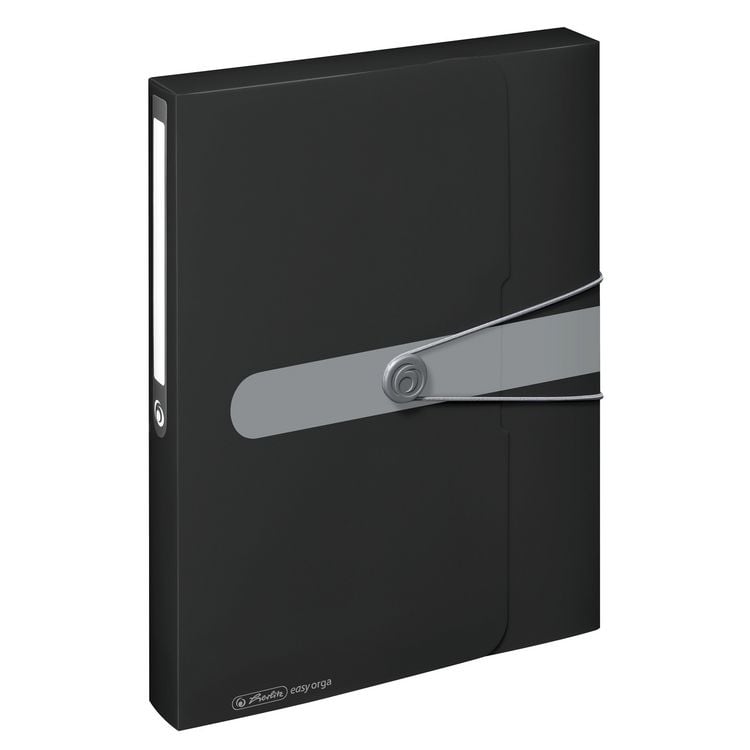Produktbild: Herlitz Sammelbox A4 PP R&uuml;ckenbreite 4cm, opak schwarz