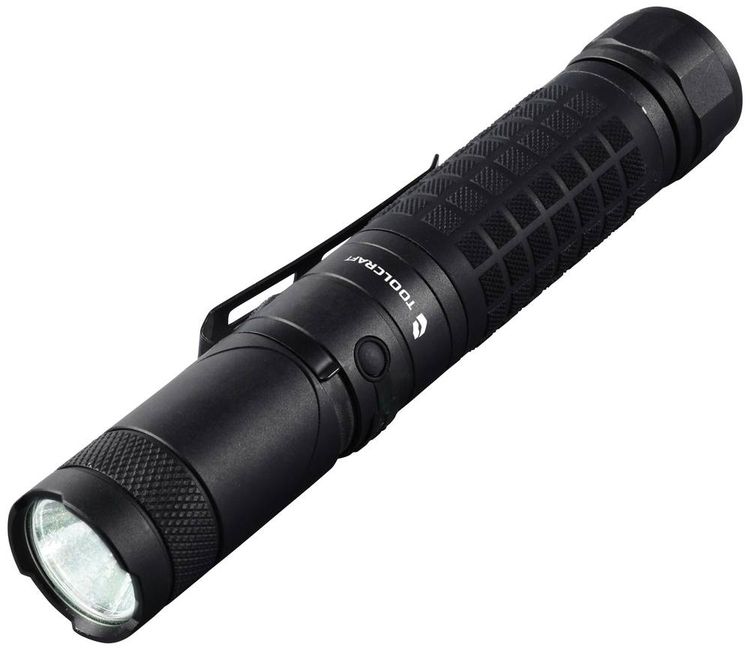 TOOLCRAFT LED Handlampe mit Magnethalterung, verstellbar, mit Gürtelclip, Große Reichweite akkubetrieben 3000 lm 4 h 238 g