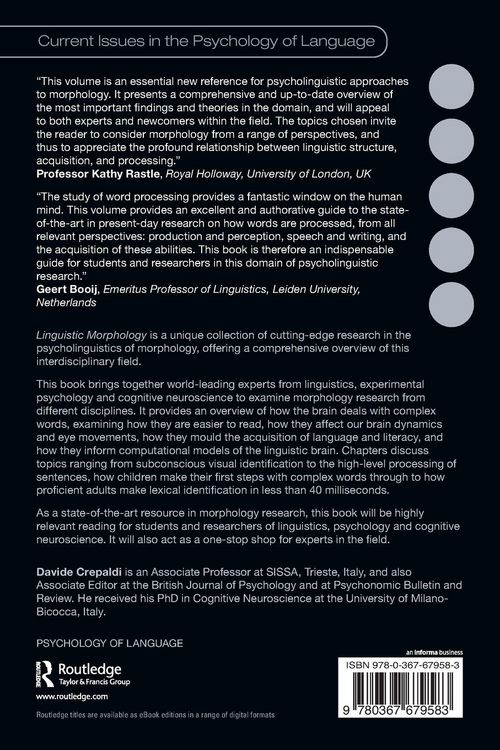 Produktbild: Linguistic Morphology in the Mind and Brain
