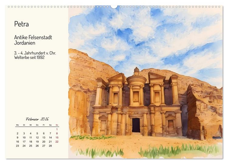 Produktbild: Welterbest&auml;tten von der Antike bis in die Neuzeit (hochwertiger Premium Wandkalender 2026 DIN A2 quer), Kunstdruck in Hochglanz