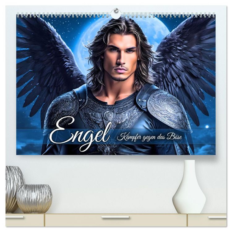 Produktbild: Engel - K&auml;mpfer gegen das B&ouml;se (hochwertiger Premium Wandkalender 2026 DIN A2 quer), Kunstdruck in Hochglanz