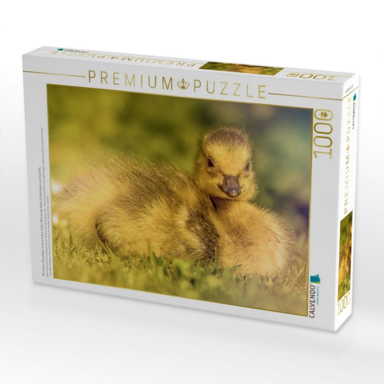 Produktbild: CALVENDO Puzzle Mit seinem flauschigen Look und dem s&uuml;&szlig;en Blick bringt dieses Entlein jeden zum L&auml;cheln. | 1000 Teile Lege-Gr&ouml;&szlig;e 64x48cm Foto-Puzzle f