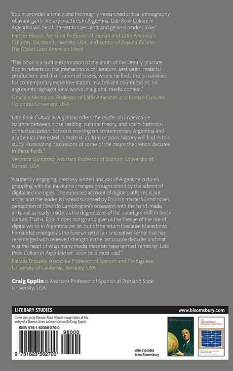 Produktbild: Late Book Culture in Argentina